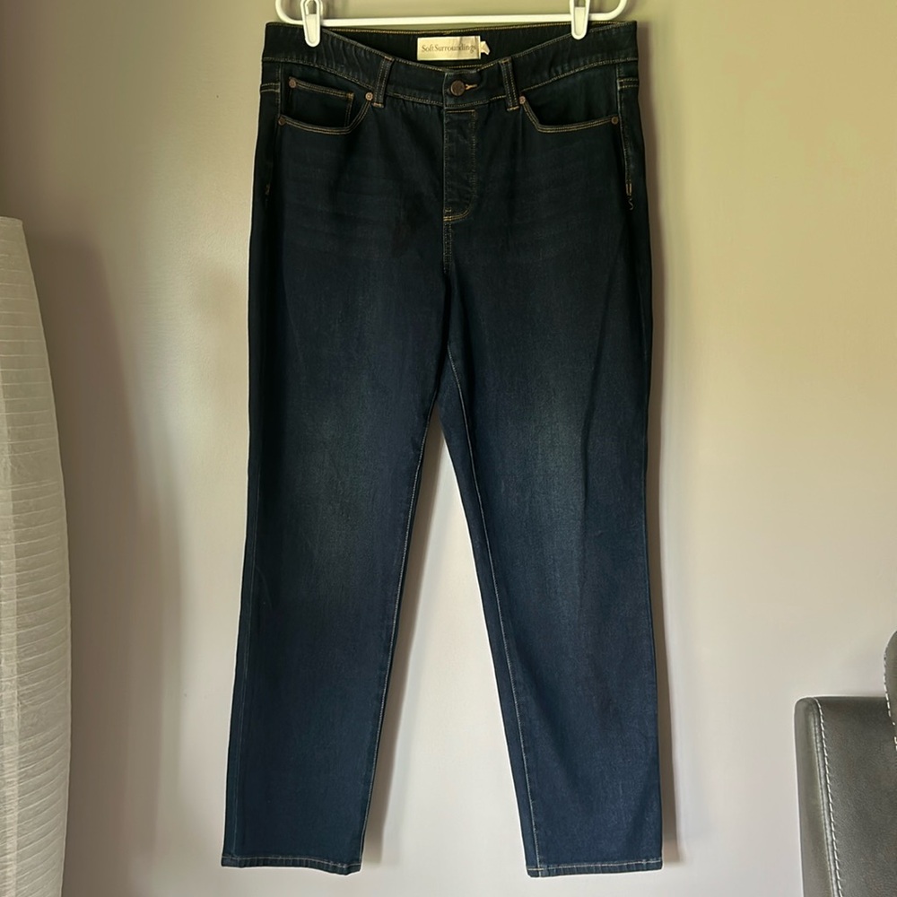 SOFT SURROUNDINGS Women’s Dark Wash Stretch Denim Jeans